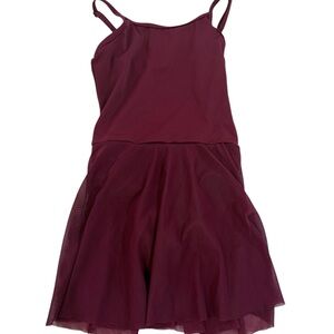 Weissman D12071 Camisole Dress With Mesh Skirt - Black Cherry - IC (7/8) - EUC